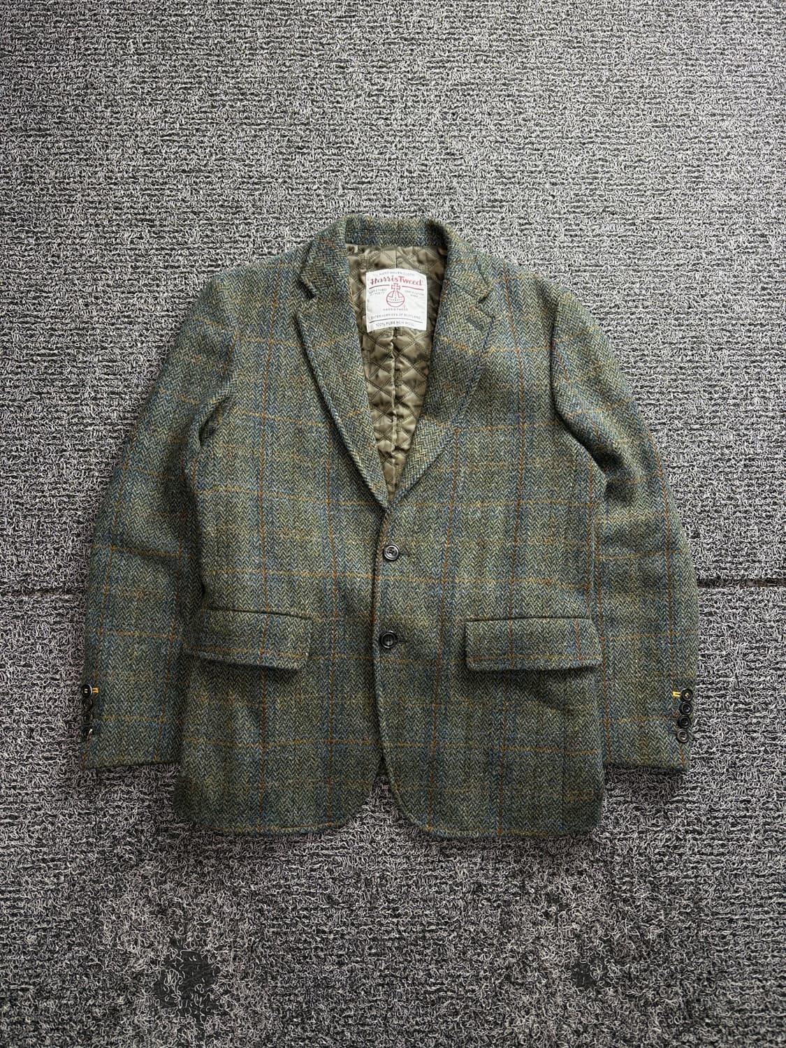 헤지스 헤리스 트위드 미니멀 울 체크 블레이져 2889 상품이미지2