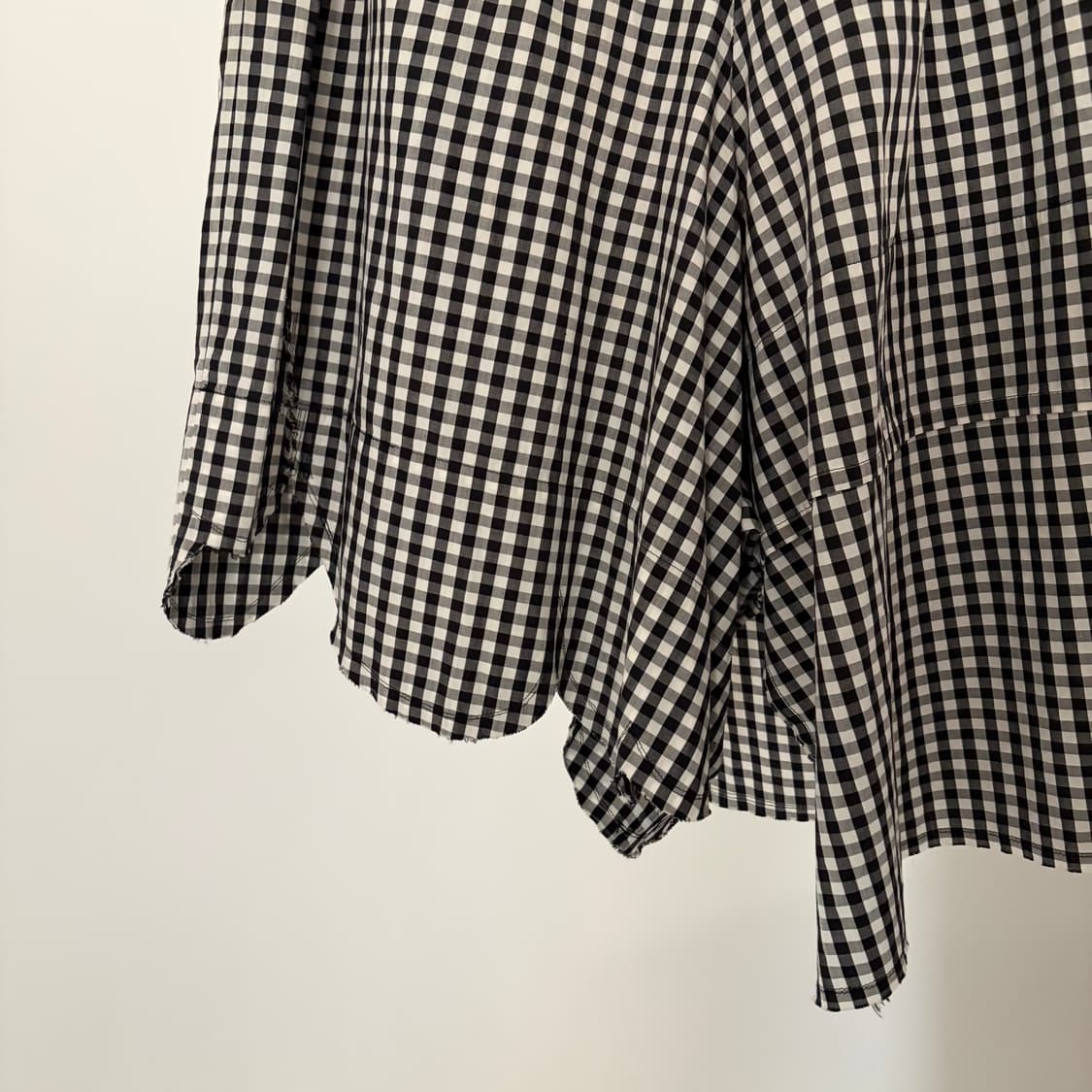 Gingham Check Asymmetry Skirt Pants 상품이미지7
