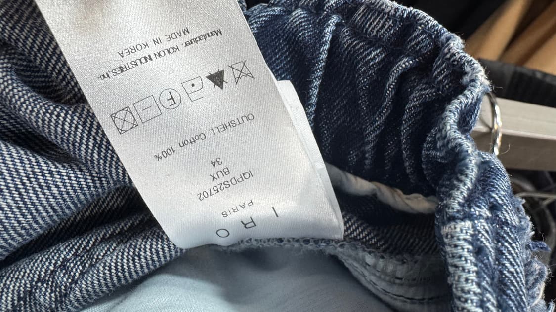 IRO paris 데님 밴딩팬츠 34 상품이미지6