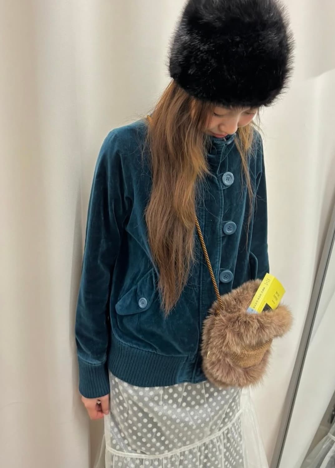 빈티지 퍼 크로스백 상품이미지2