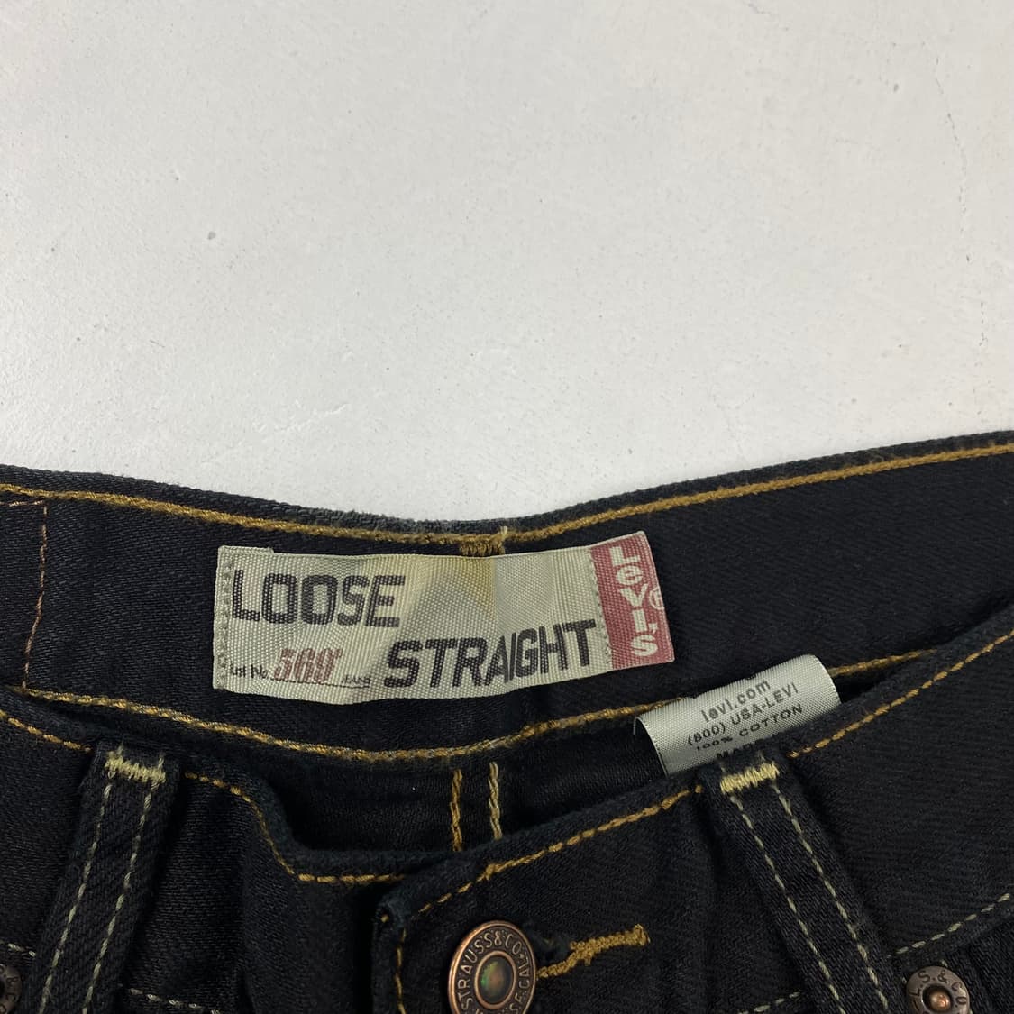 리바이스 569 루즈 스트레이트 블랙 데님 진 (30) 상품이미지8