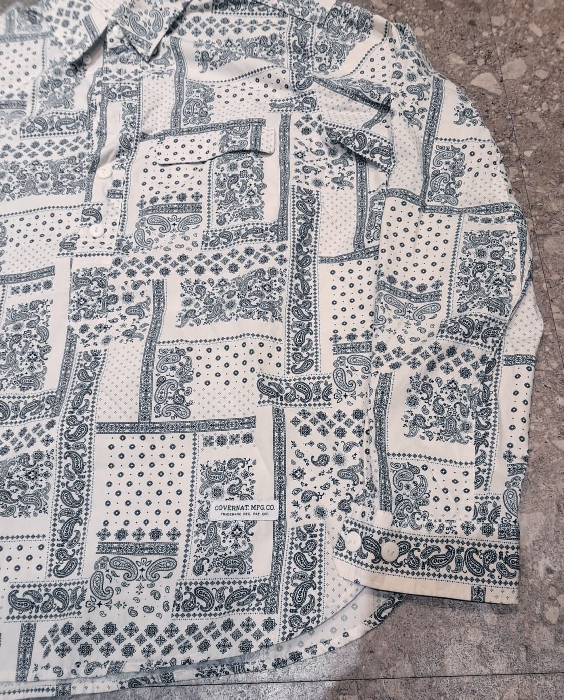 💥커버낫 페이즐리 하프 셔츠 (M) 
 상품이미지3