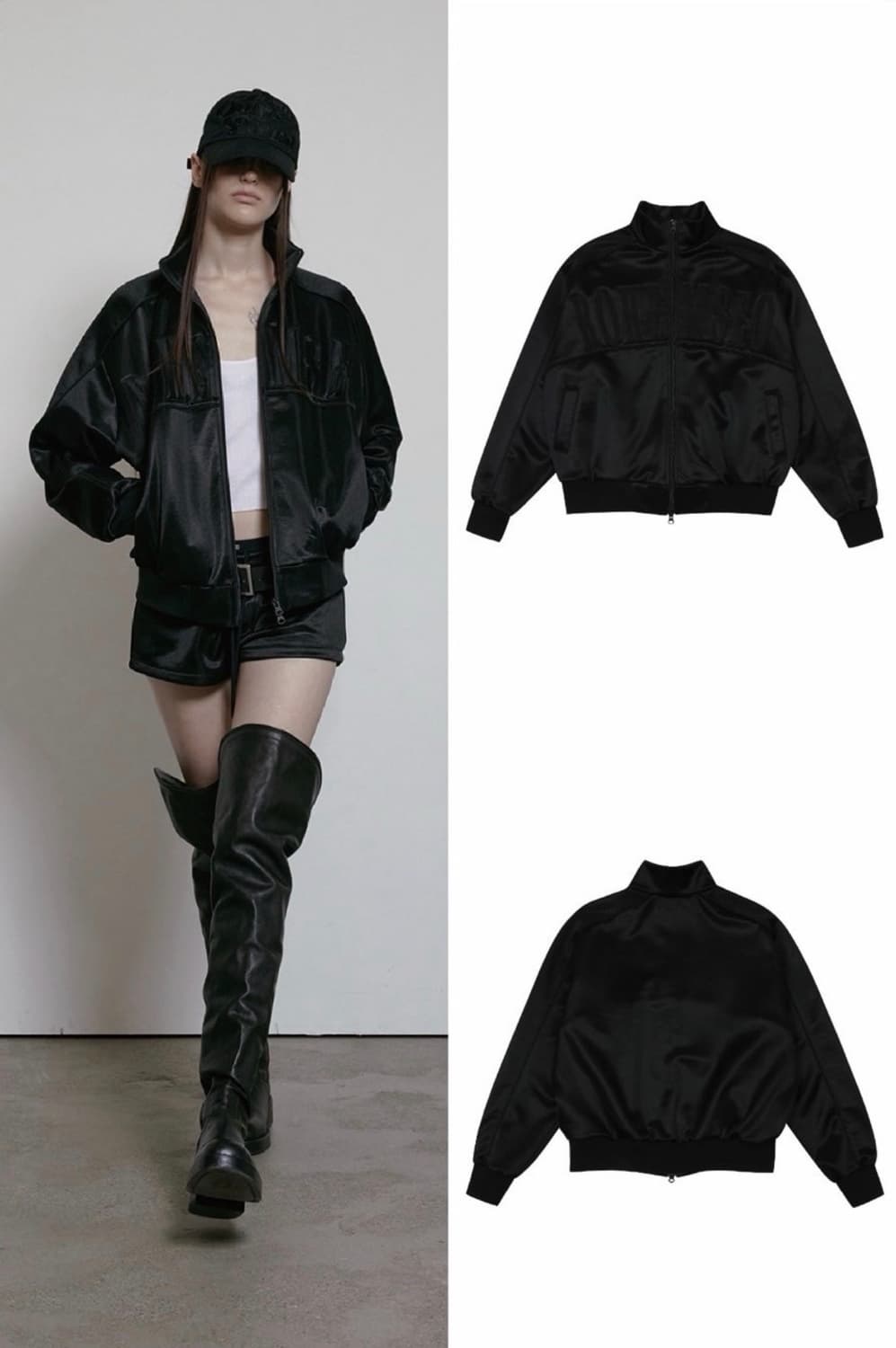 보헤미안서울 글로시 저지 로고 자켓 상품이미지2