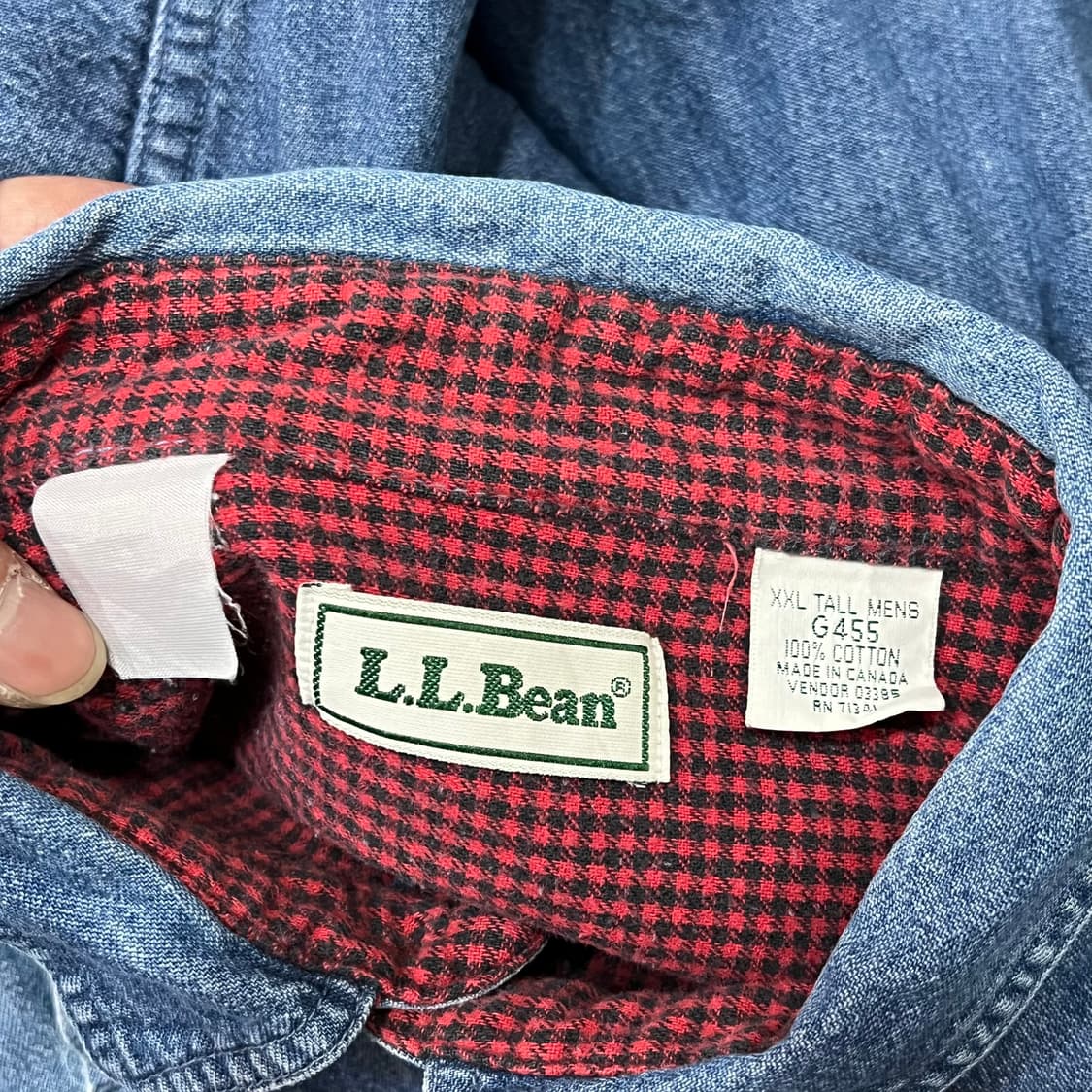  엘엘빈 라이닝 데님 셔츠 y14611 상품이미지6