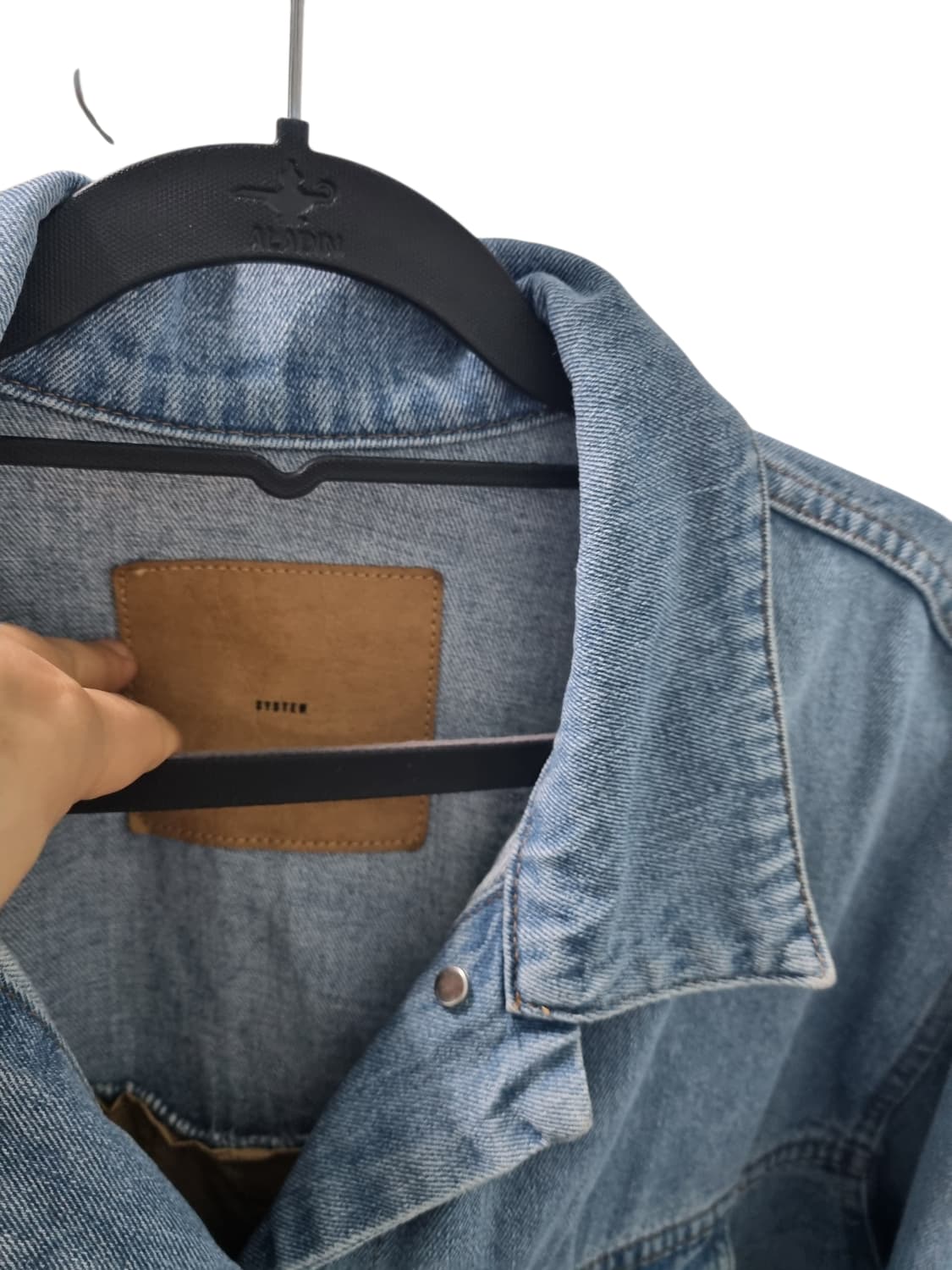 시스템 데님 셔츠 레이어드 청자켓 상품이미지4