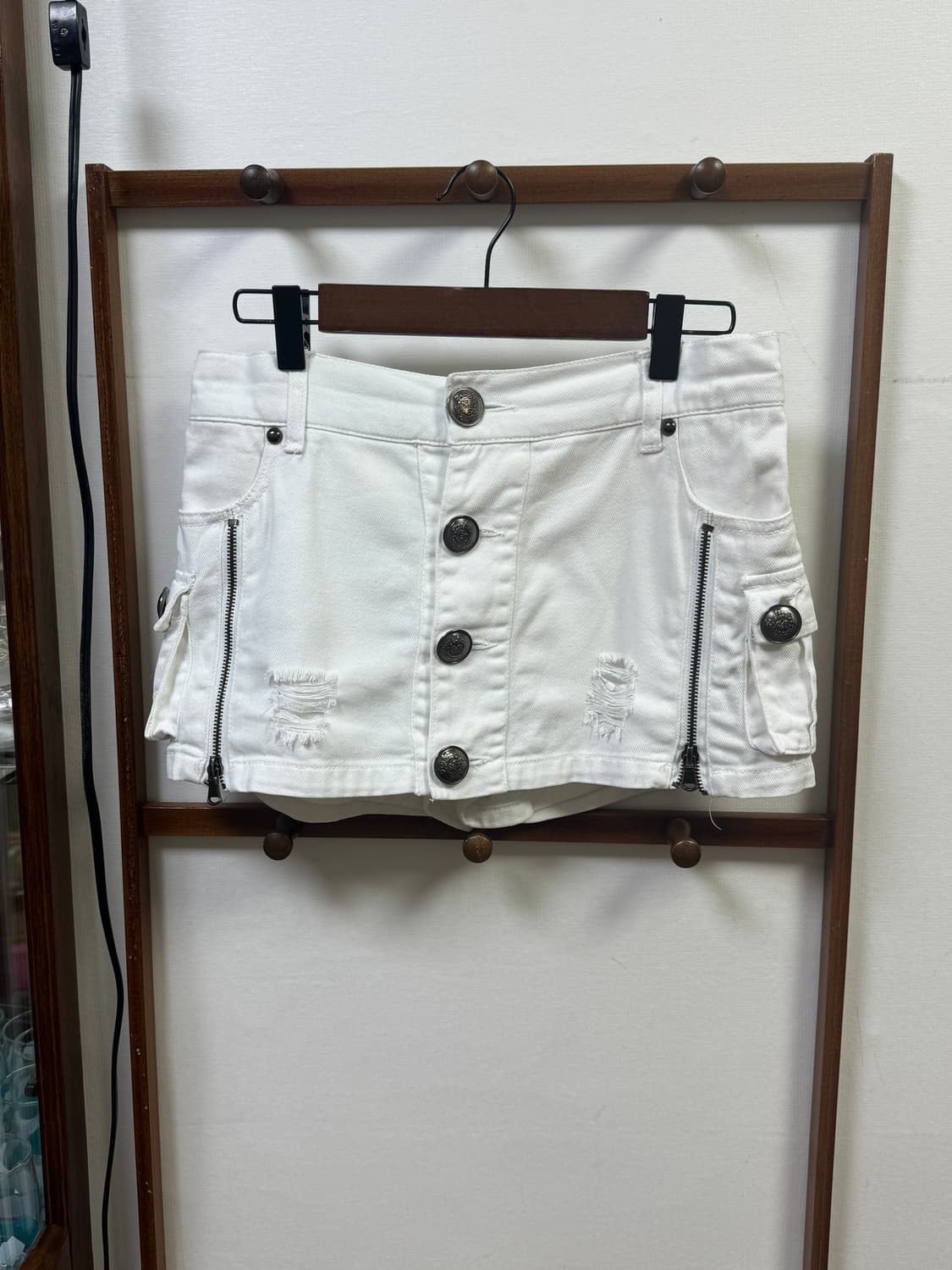 화이트 카고 미니스커트 상품이미지1