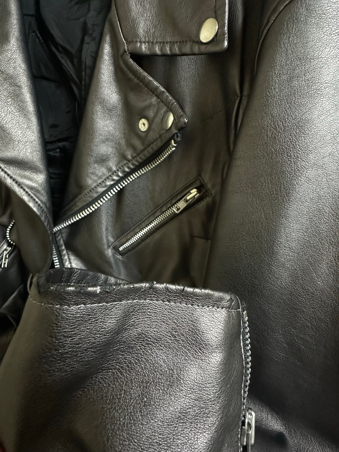 꼼데가르송 옴므플러스 페이크레더 자켓 xl 상품이미지3