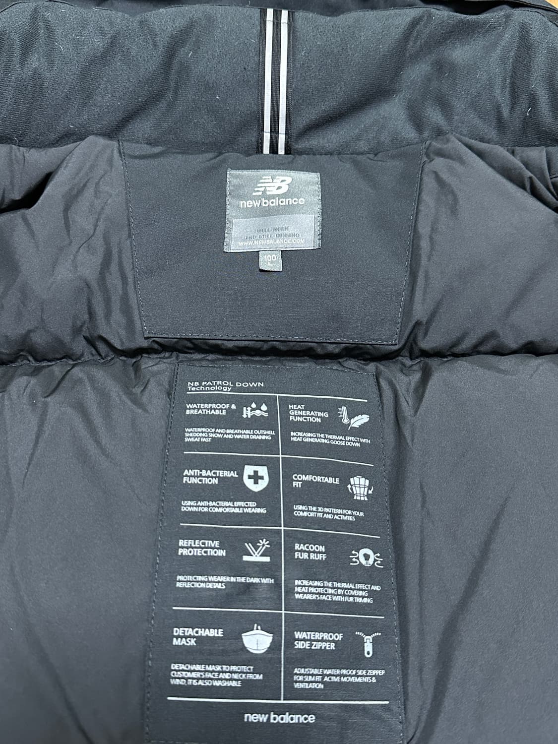 뉴발란스 패트롤 구스다운 L(100) 블랙 상품이미지6