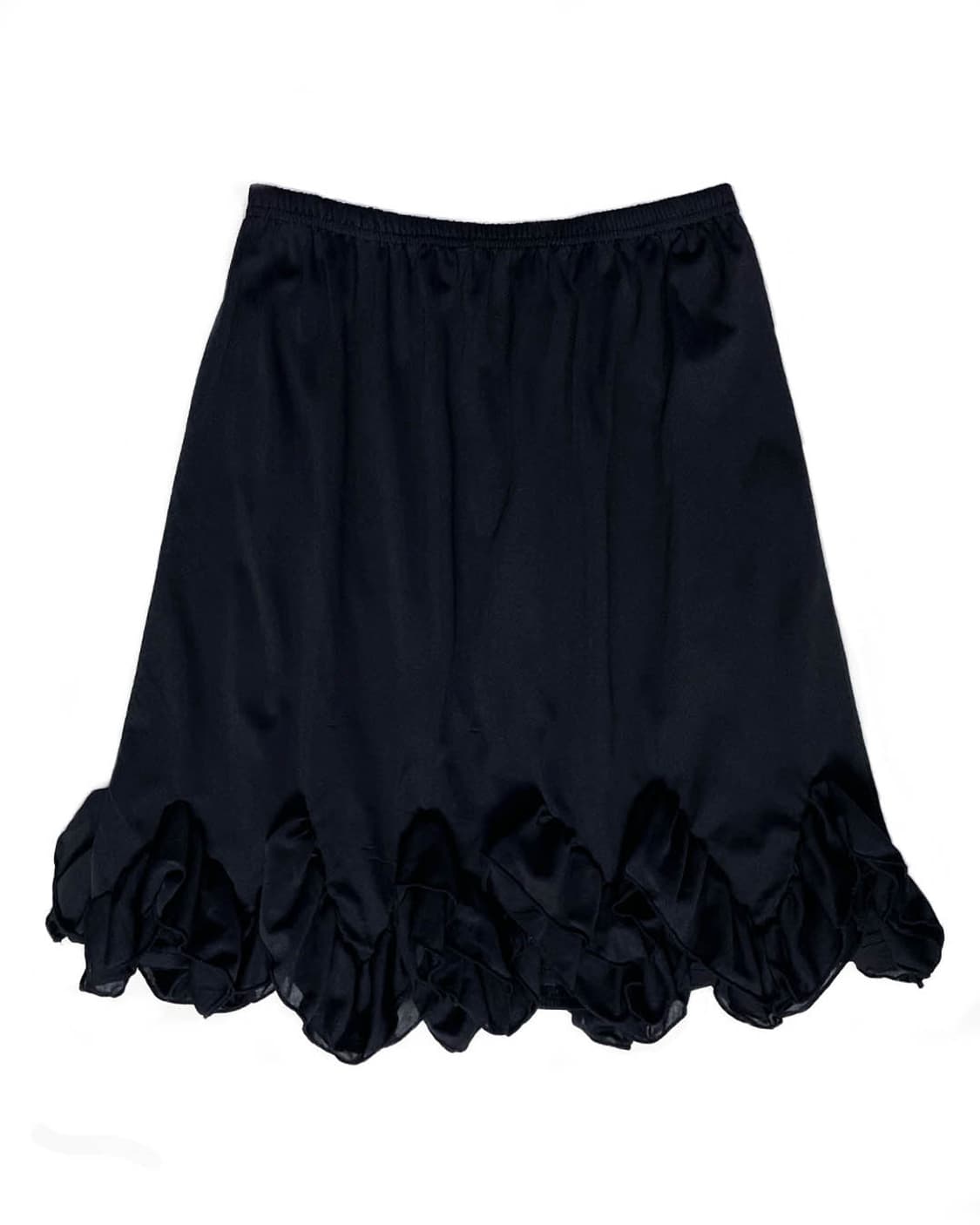 vintage 스트링 러플 미디 스커트 상품이미지1