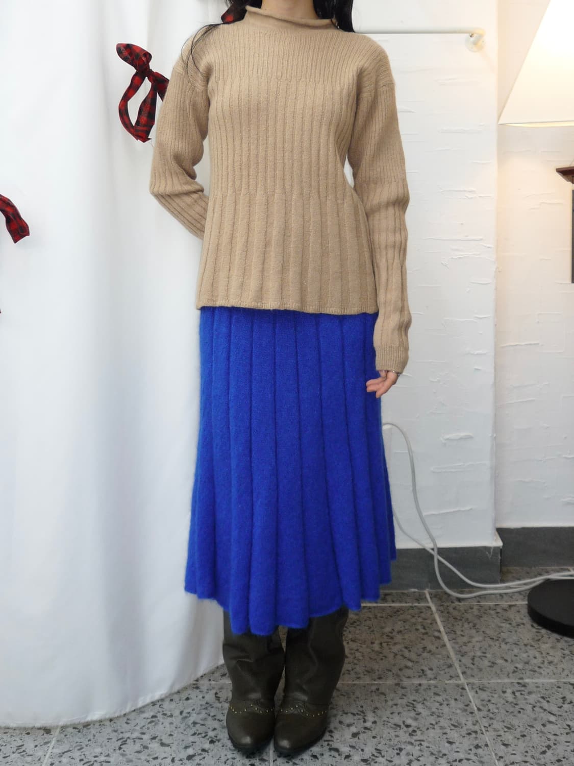 cobalt knit skirt 상품이미지2
