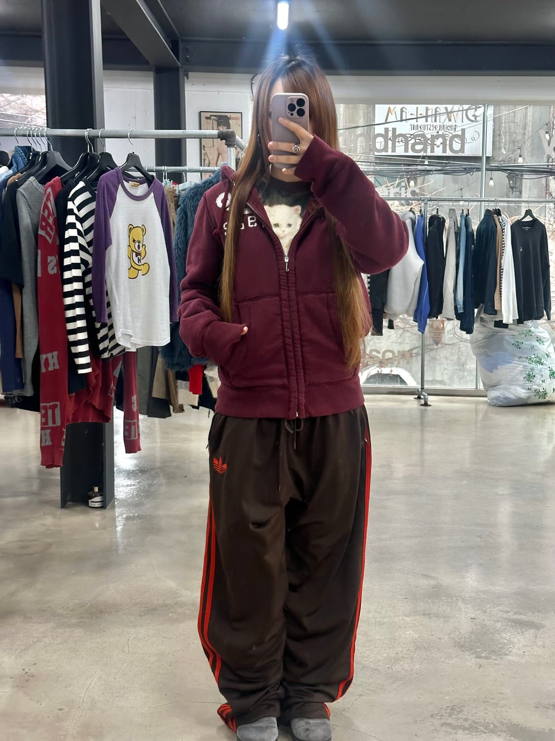 홀리스터 테디체크누빔 헤비웨이트 후드집업자켓 상품이미지3