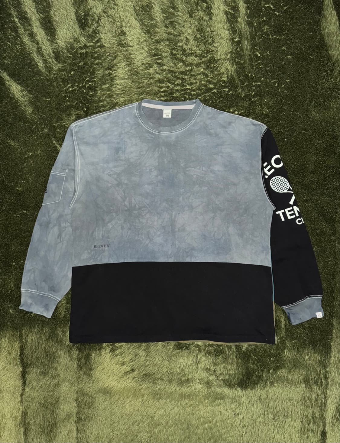 [XL] 리오버 핸드 다잉 리워크 트리플 스티치 롱슬리브 상품이미지1