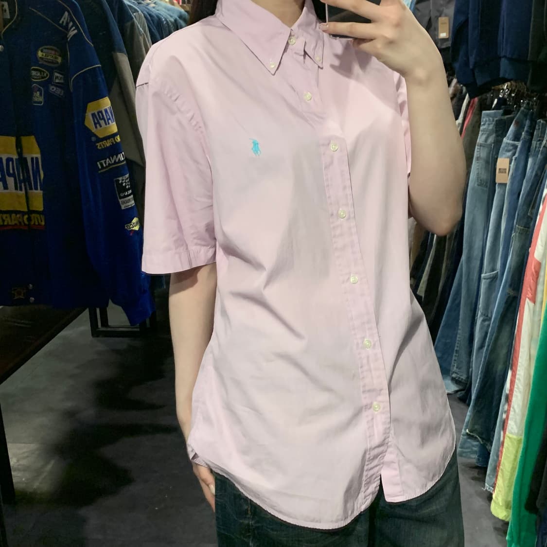 [IM] 폴로 랄프로렌 반팔 스트라이프 셔츠 핑크 상품이미지4