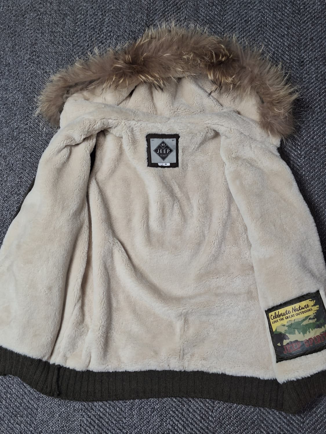 JEEP 빈티지 상태 최상 니트  퍼 후드집업 상품이미지2