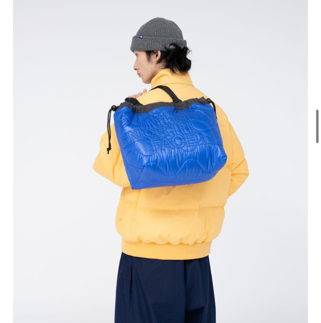 노스페이스 퍼플라벨 퀄팅 백 블루 상품이미지2