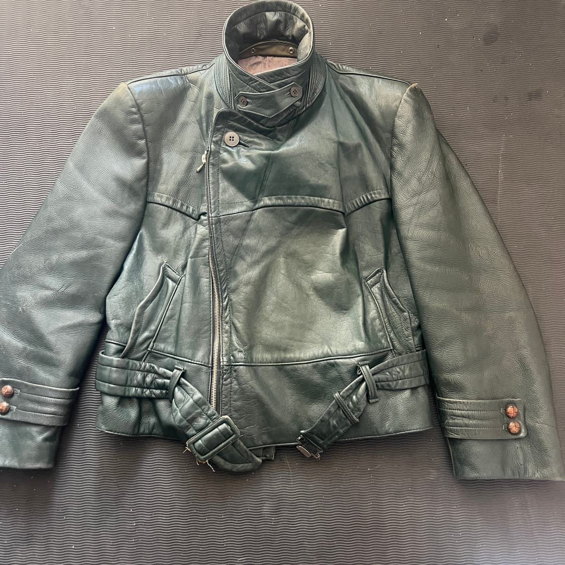 1940s 독일 홀스하이드 라이더자켓 (105) 다크그린 상품이미지2