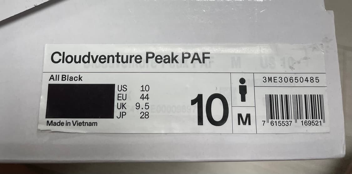 파프 온 클라우드벤쳐 피크 블랙 280 상품이미지7