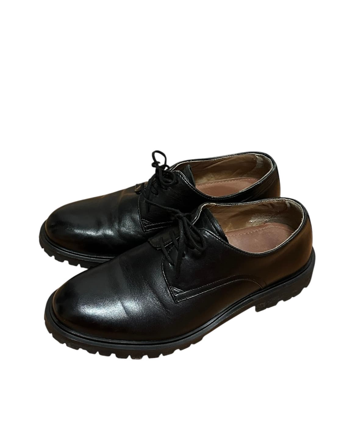 슈펜 이태리 소가죽 비브람 블랙 더비슈즈 블랙 260size 상품이미지4