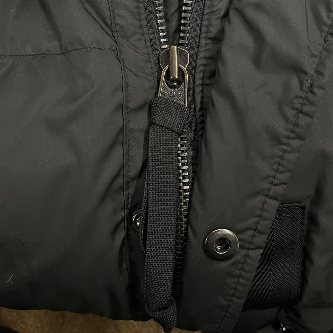 [정품/XL] 폴로 랄프로렌 블랙 후드 패딩 점퍼 b17 상품이미지7