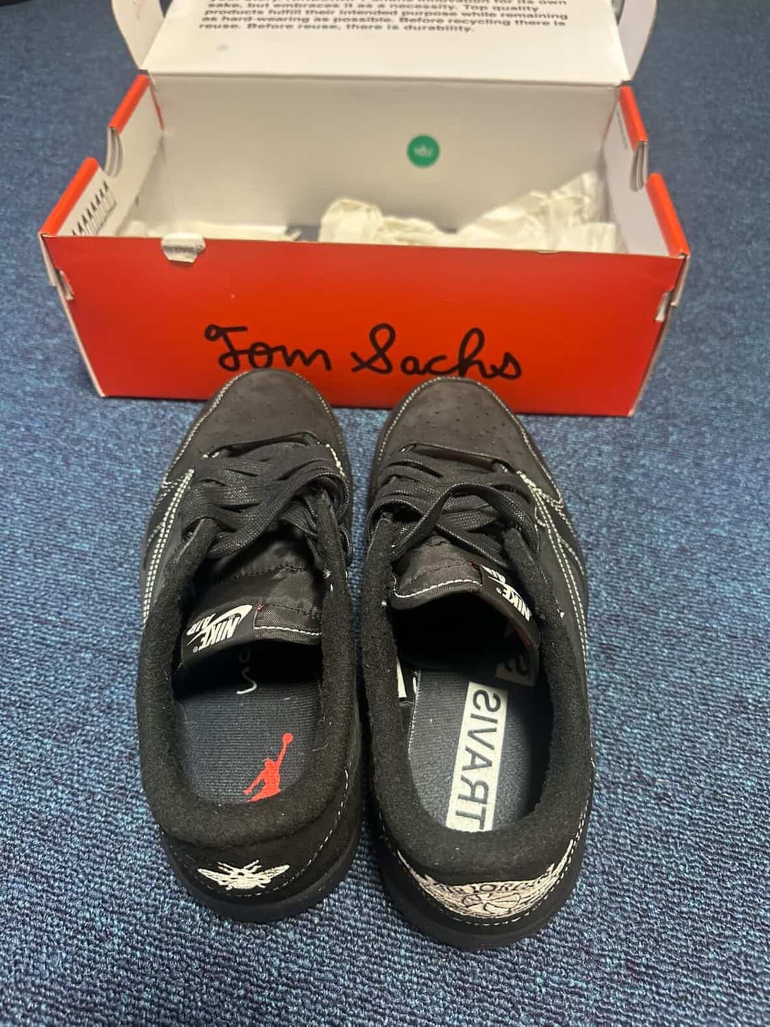 나이키 조던 1 X 스캇 레트로 OG 팬텀 로우 스니커즈 상품이미지4