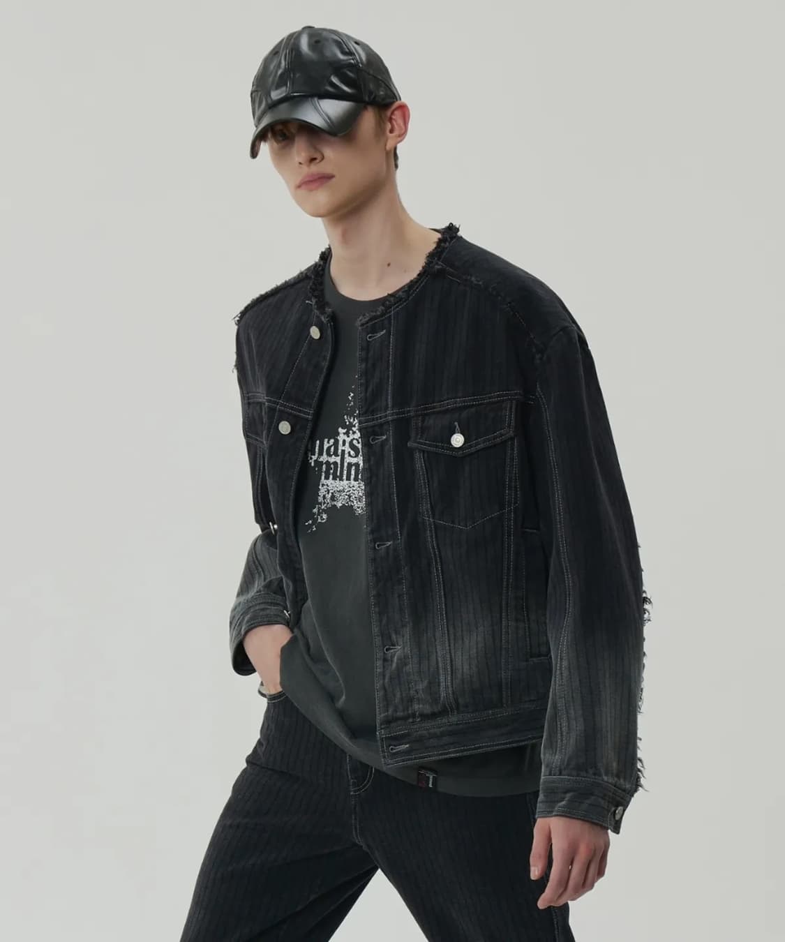 메종미네드 로드스타 롱 슬리브 차콜 M  상품이미지2