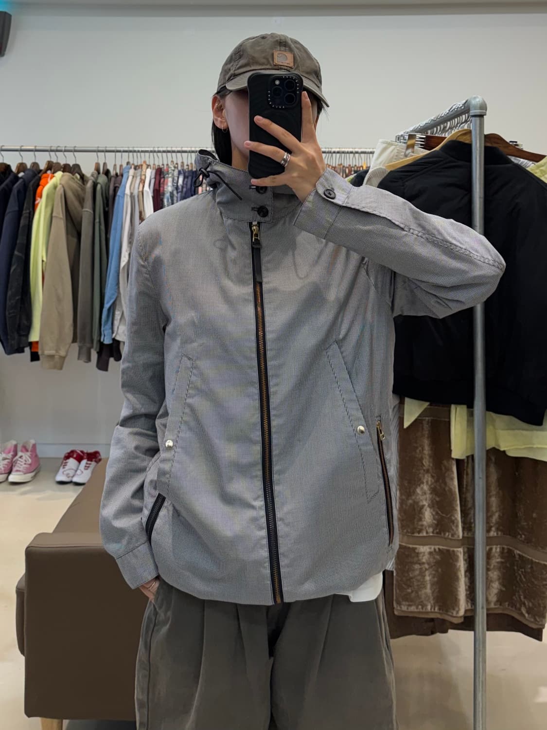 폴스미스 체크 후드 블루종 자켓 상품이미지4