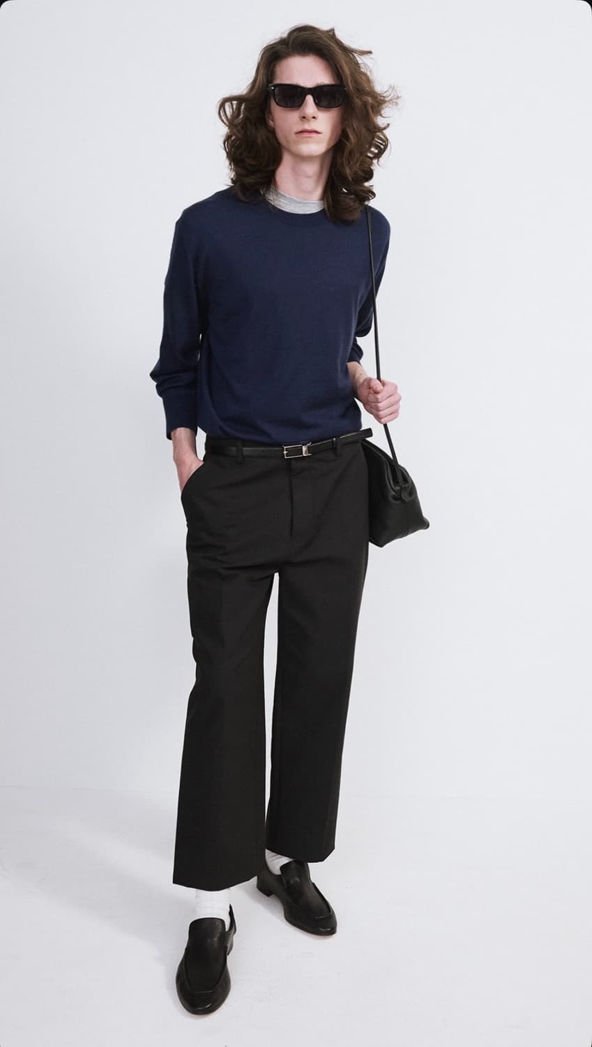 렉토 콘트라스트 시그니쳐 스퀘어 버클 벨트 블랙 상품이미지5