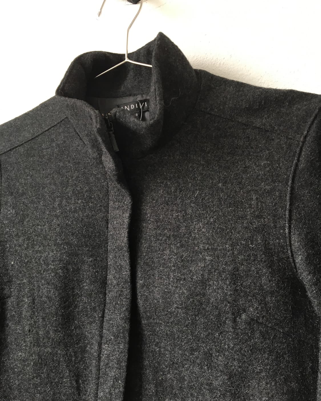 Woolen high neck coat 상품이미지5