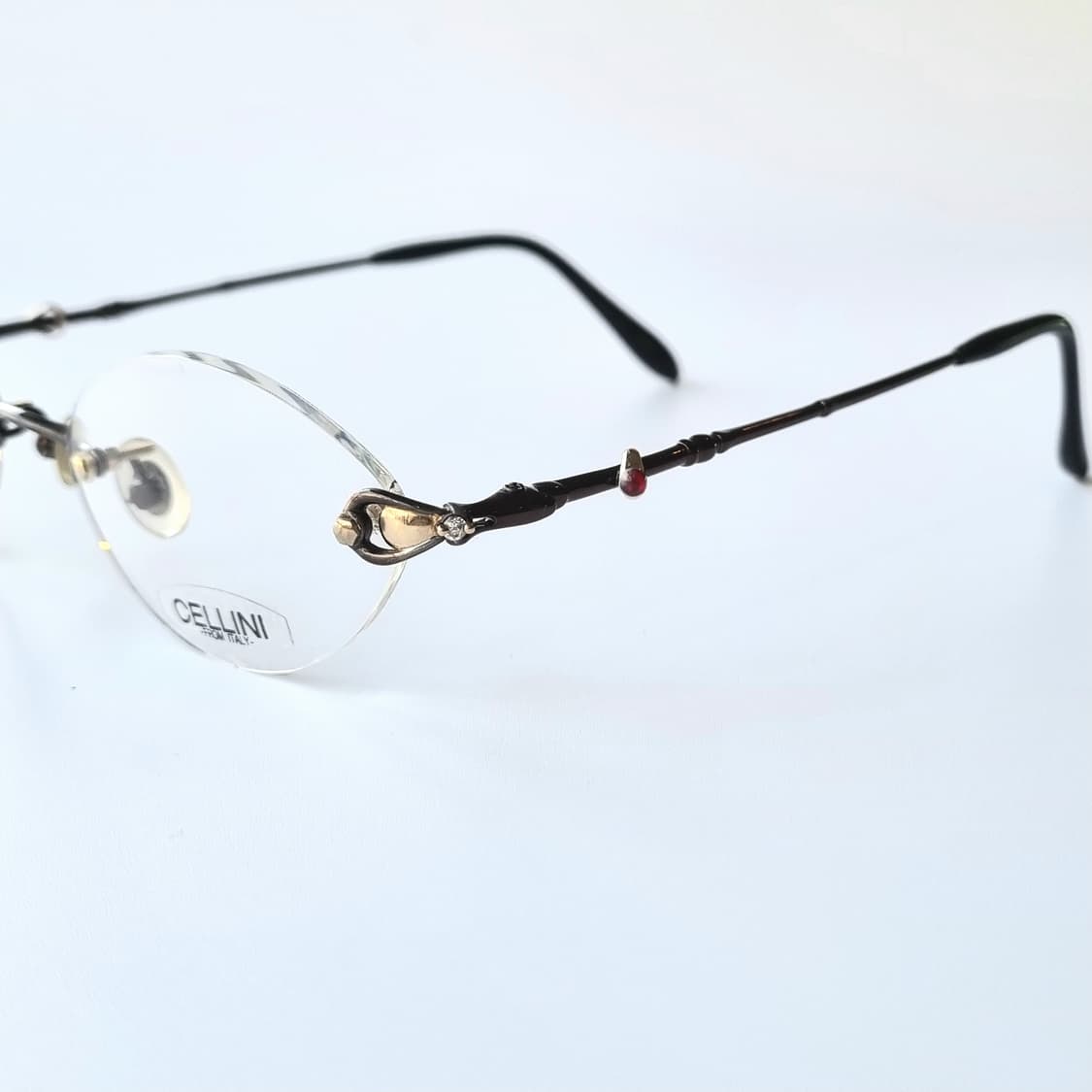 데드스탁  오벌쉐임 무테 큐빅 포인트 안경테 243 상품이미지3