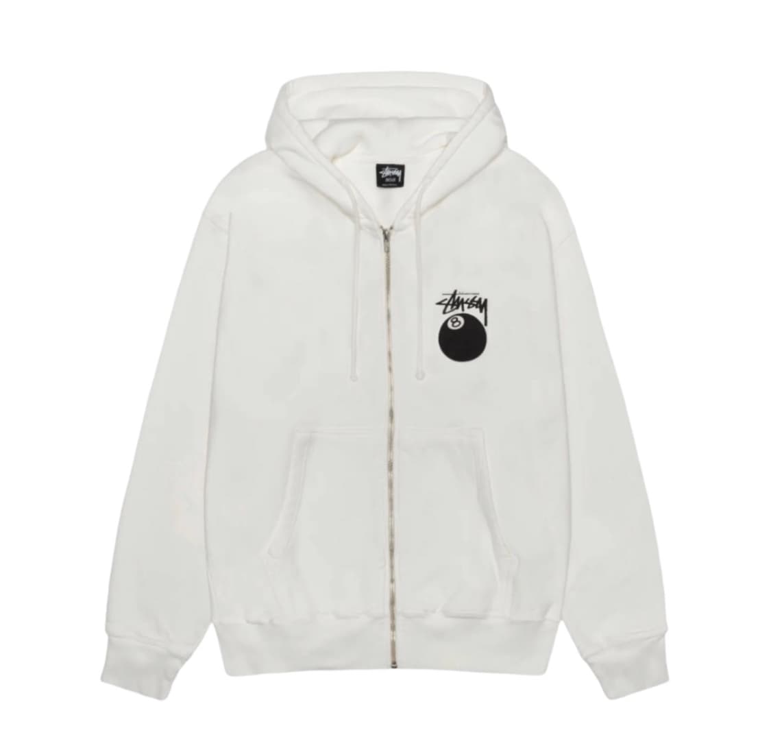 (미개봉 새상품) 스투시 8볼 피그먼트 다이드 후드집업 내츄럴 L 상품이미지1