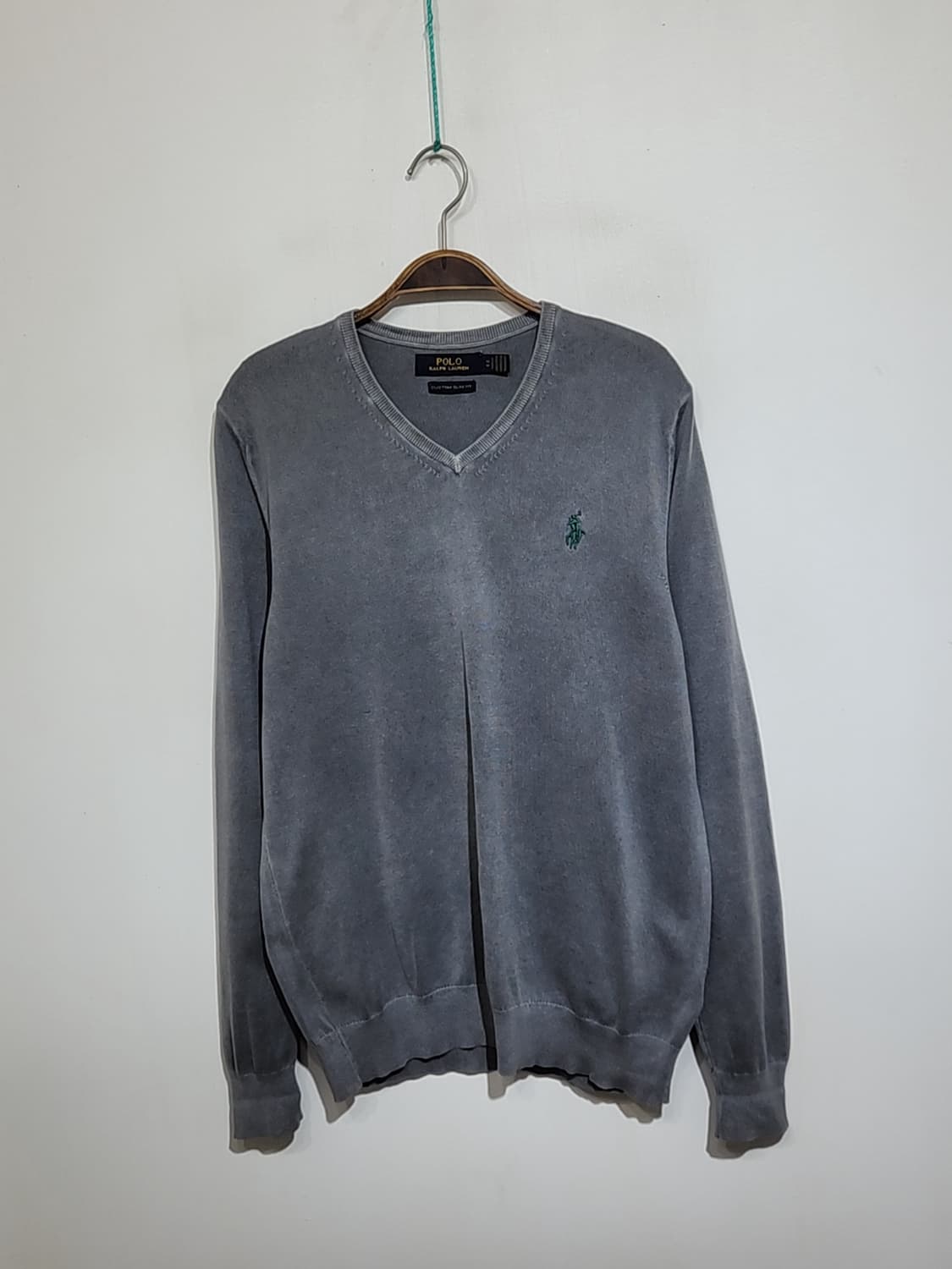 (M) 랄프로렌 폴로 면니트 그레이 브이넥 스웨터  상품이미지1