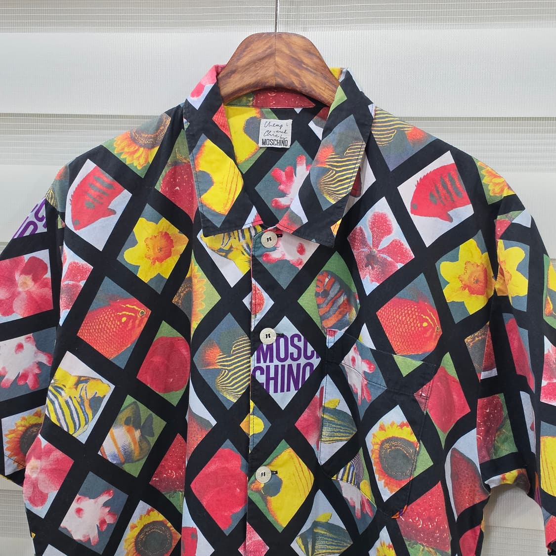 빈티지 모스키노 하와이안 반팔셔츠- L 상품이미지3