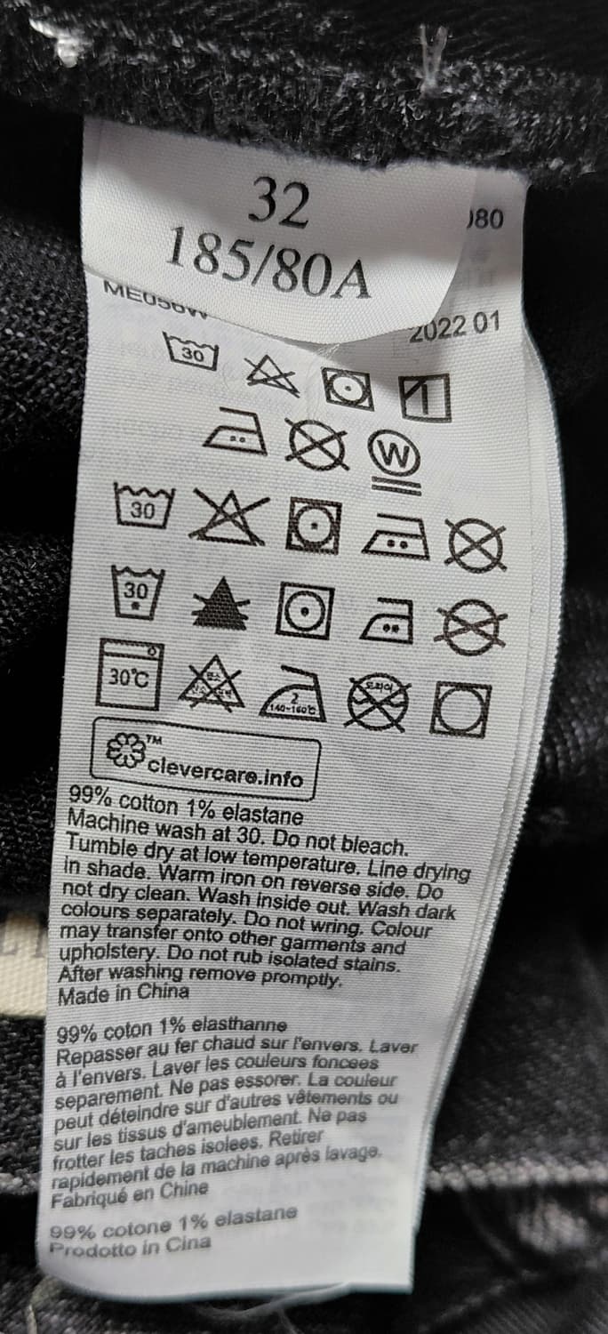 [W32] AllSaints Rex Slim Distressed 블랙진 상품이미지6