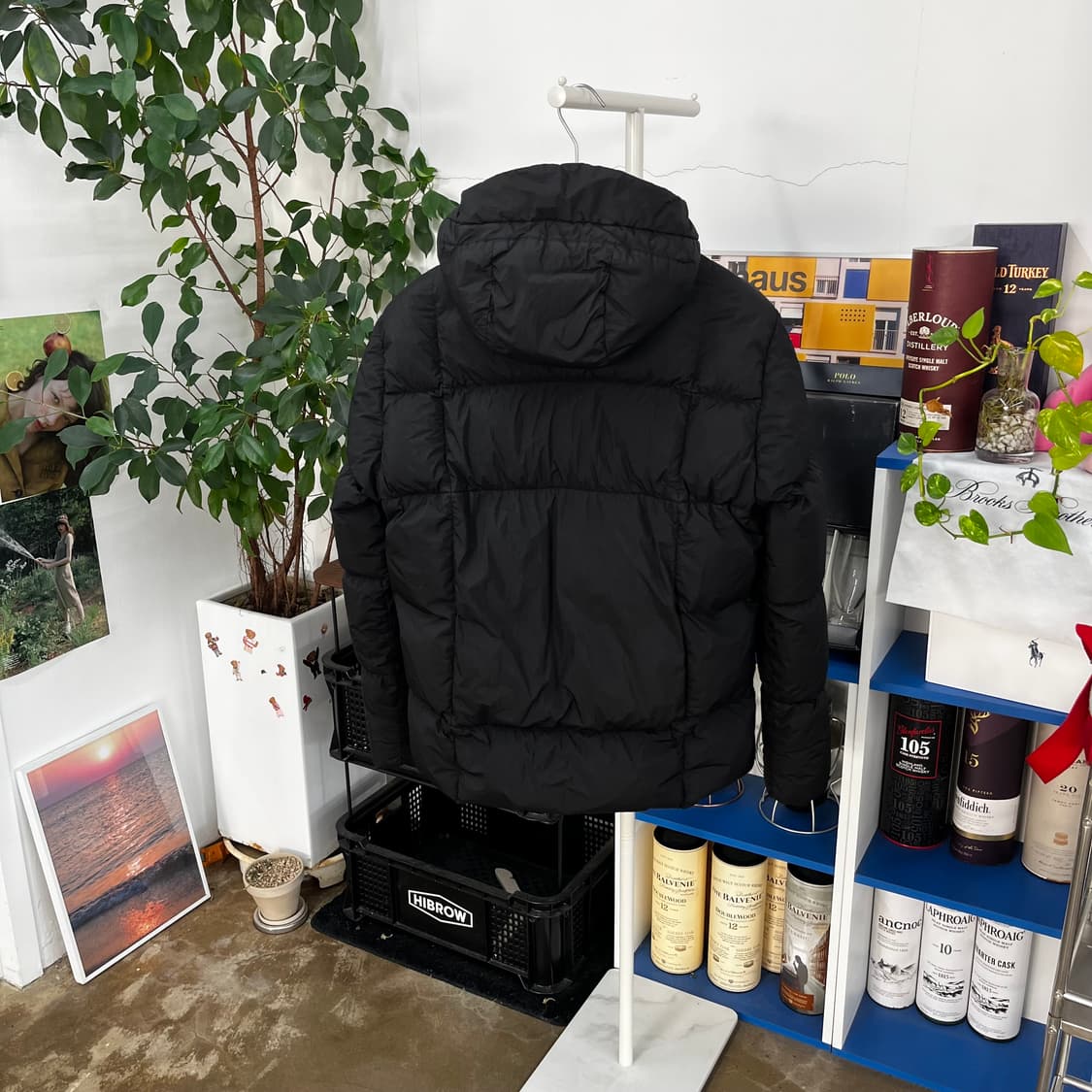 스톤아일랜드 크링클랩스 후드 다운패딩 점퍼 M 상품이미지5