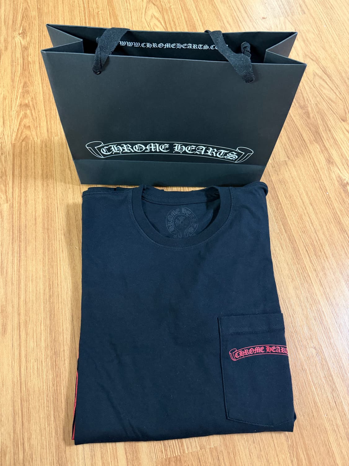 크롬하츠 스크롤로고 블랙 긴팔티셔츠 새상품 M 상품이미지4