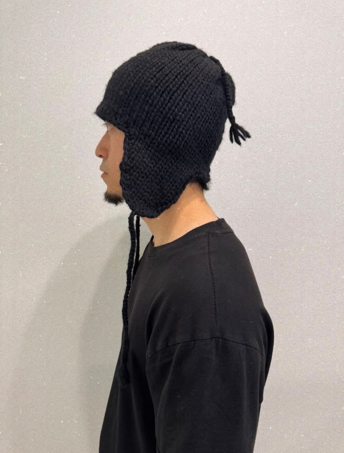 요지야마모토 뿌르옴므 울 이어플랩 비니 상품이미지6