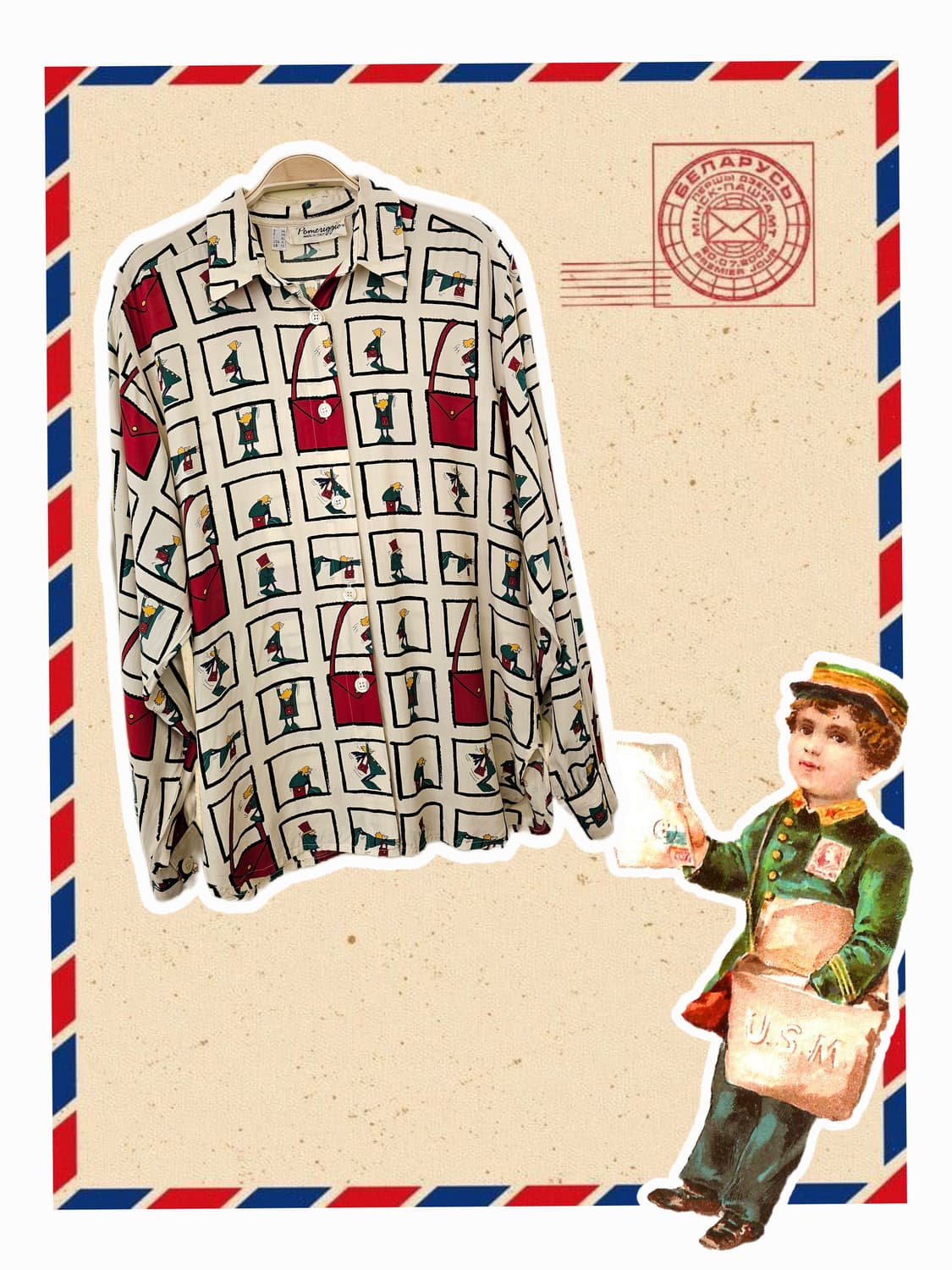 Italy Postman 블라우스 상품이미지1