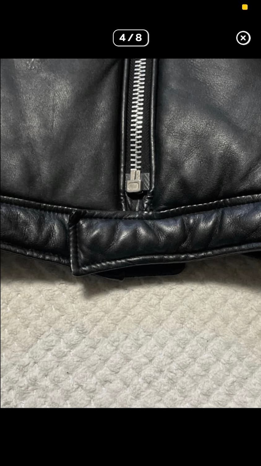 레더 누빔 빈티지 패딩 자켓 상품이미지4