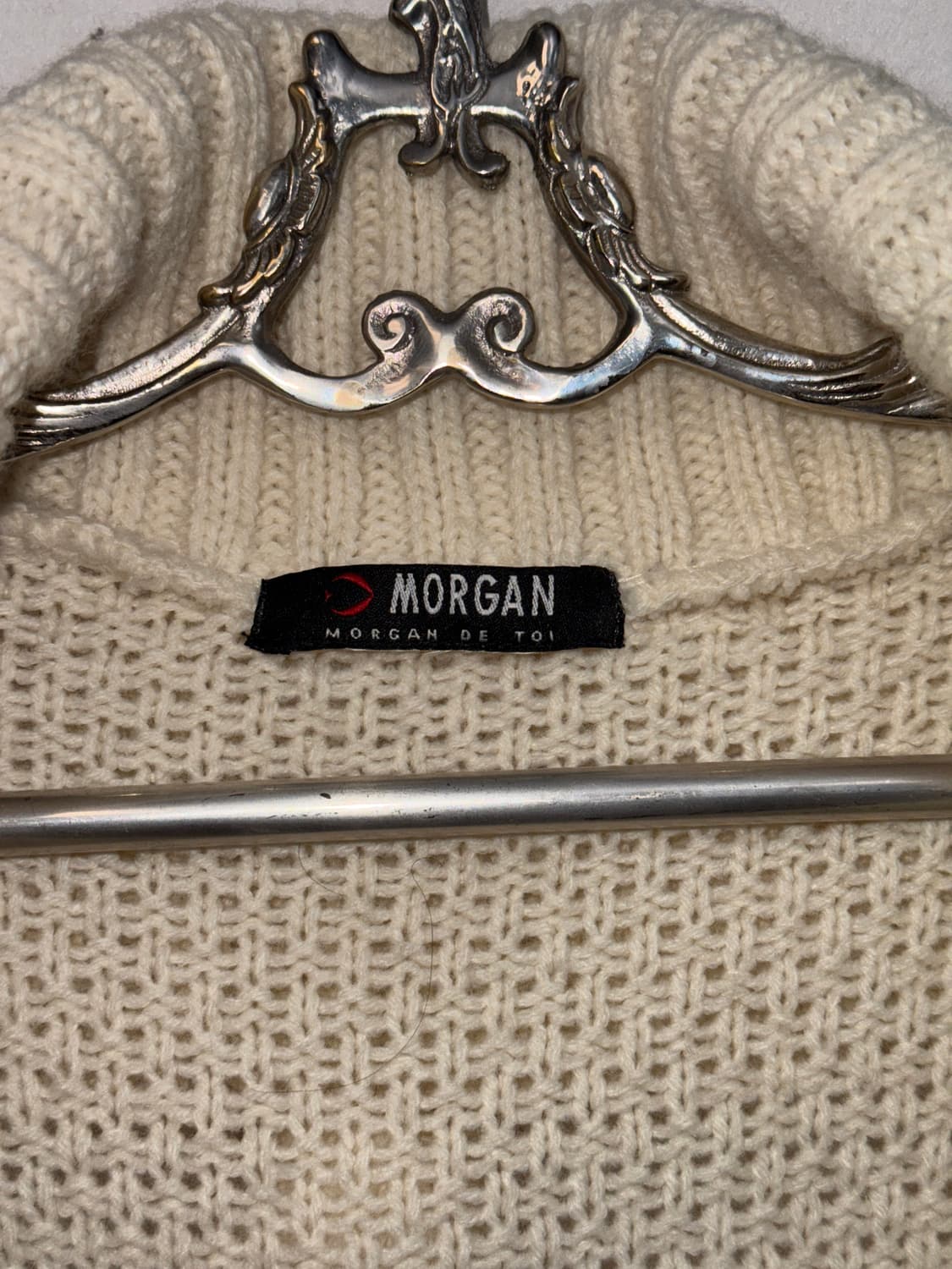 Morgan ivory knit ball off shoulder 가디건 상품이미지6