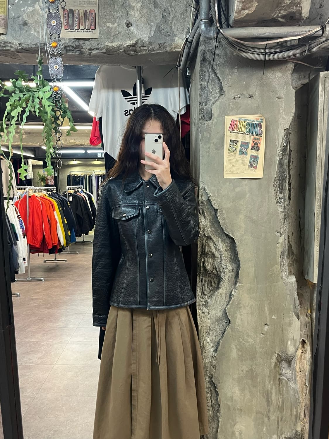 빈티지 양가죽 레더 자켓 다크그린  #csz1956 상품이미지2