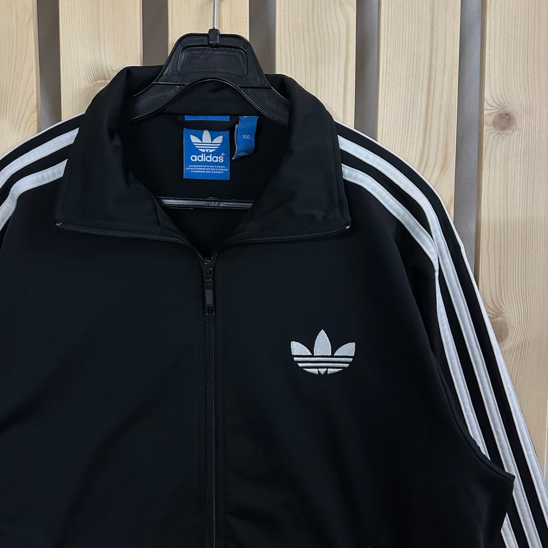 100) 아디다스 블랙 파이어버드 져지 트랙탑 상품이미지4