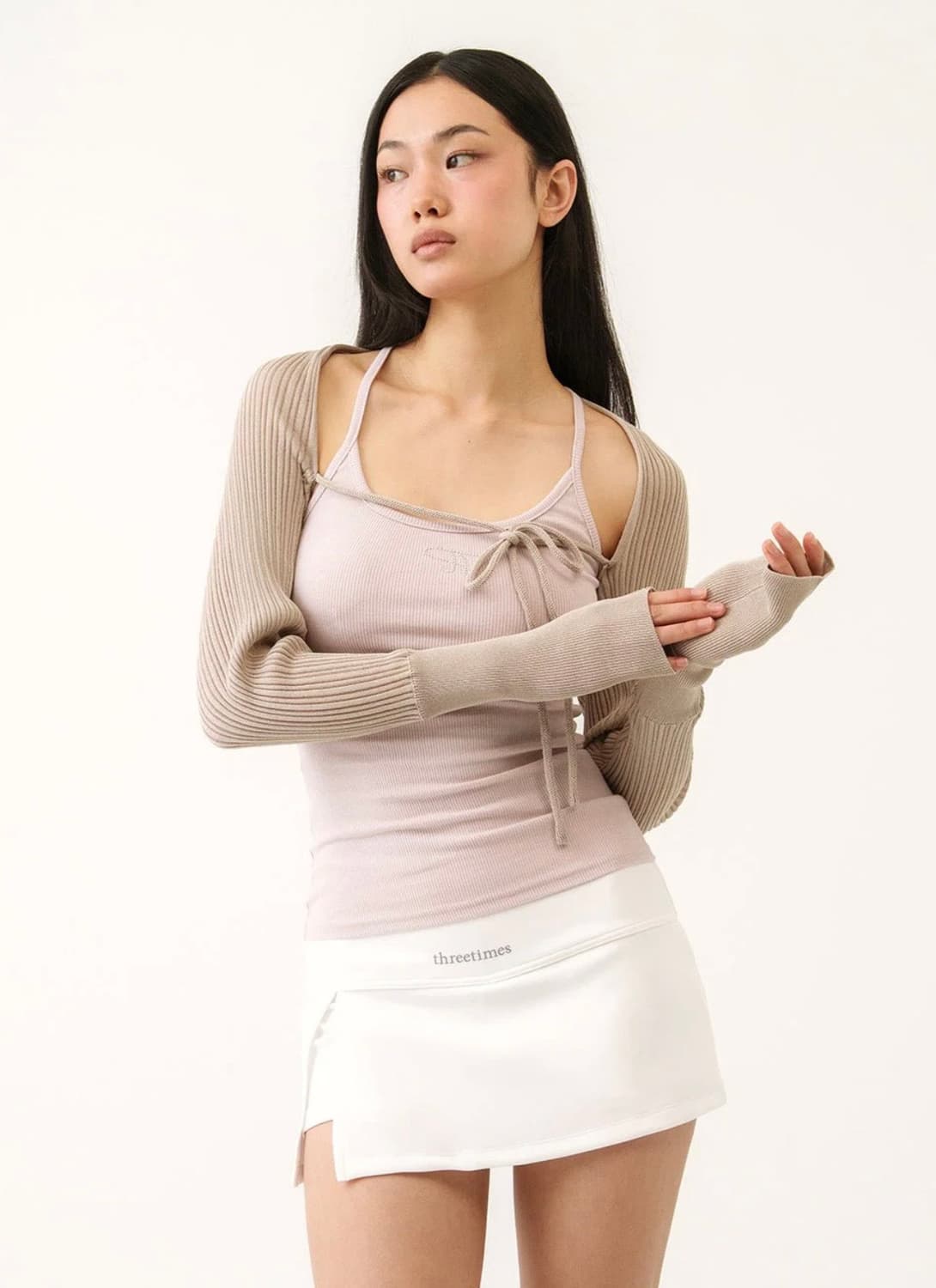 쓰리타임즈 Lit bolero 베이지 상품이미지3