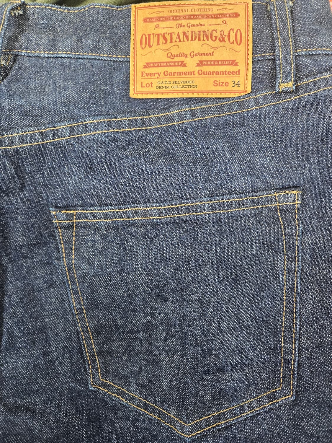 아웃스탠딩 셀비지 데님 새제품 상품이미지3