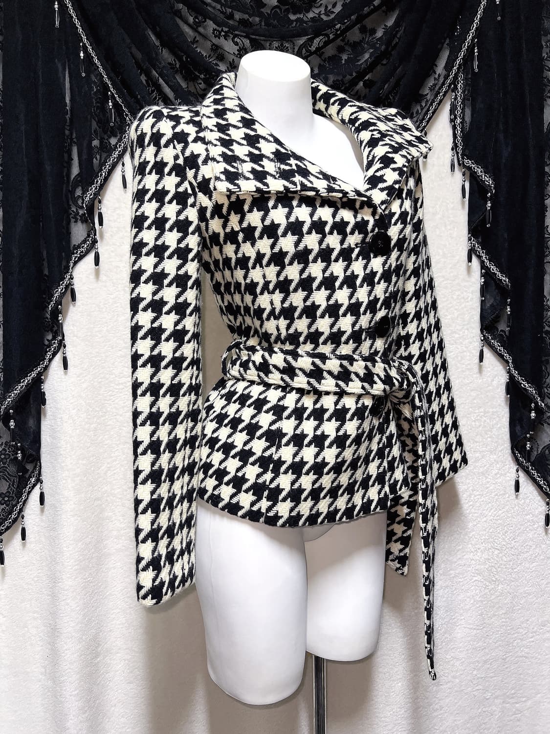 오네갸루 하운드투스 벨트 자켓 숏코트 로걀 나나 펑크 헤이세이 시부야 상품이미지2