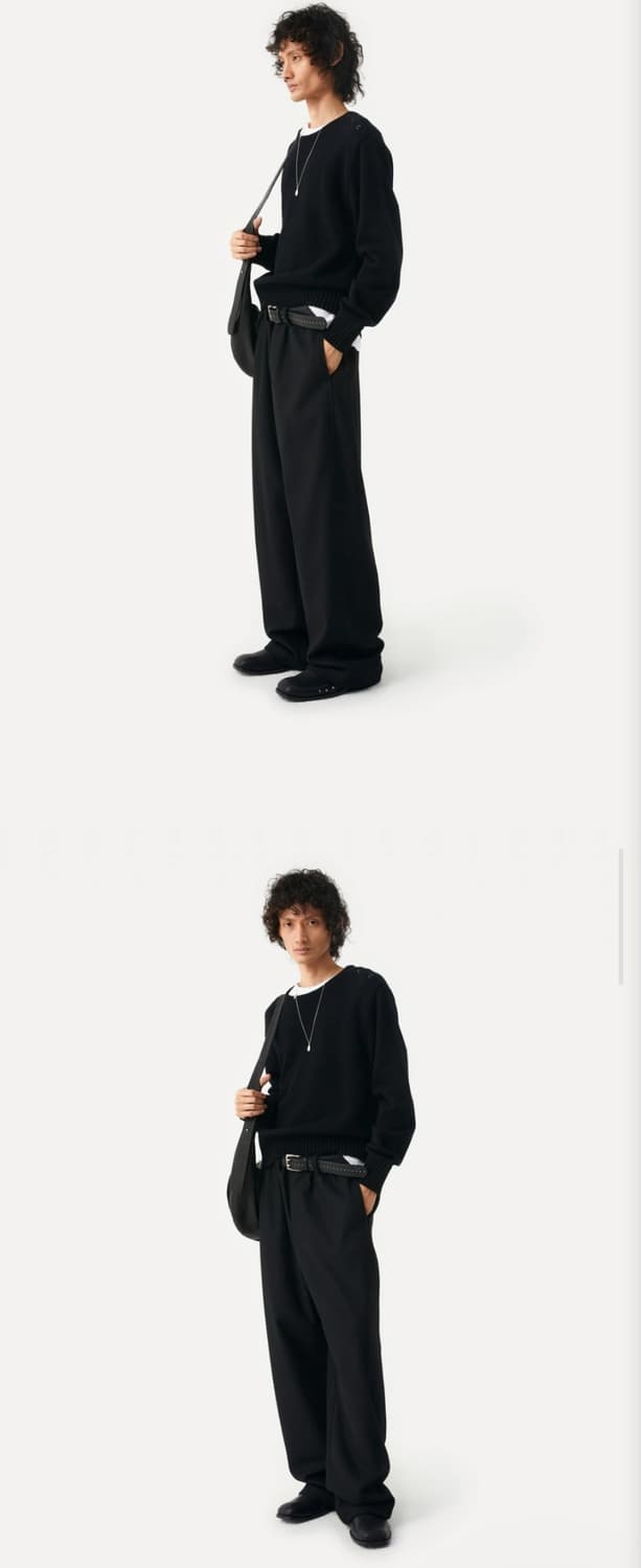 3) 라벨아카이브 선넷 이지 울 팬츠 블랙 상품이미지2