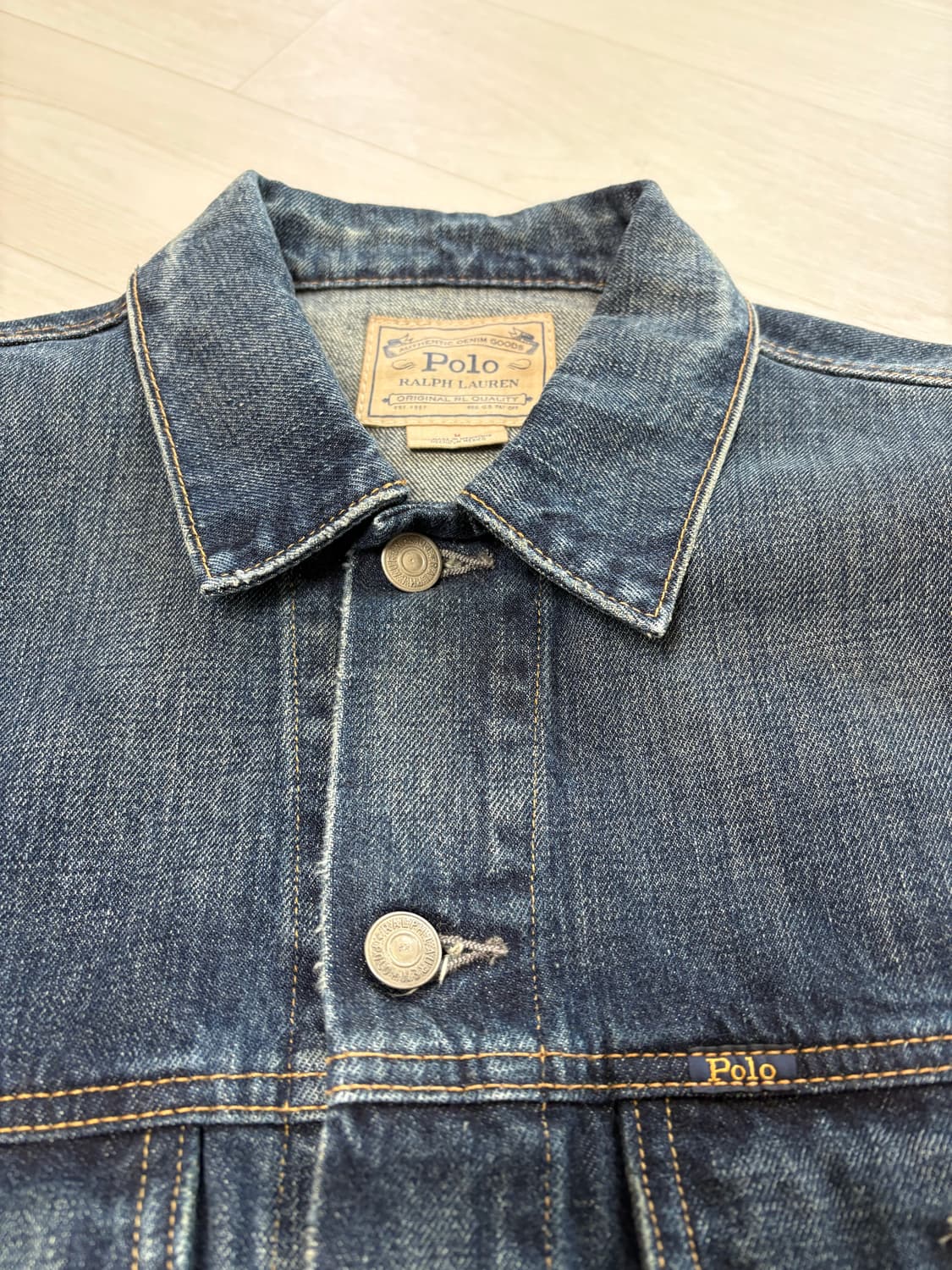 폴로랄프로렌 페이티드 데님 트러커 자켓 상품이미지3