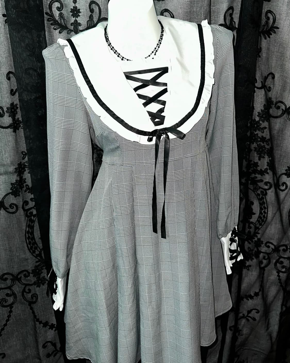 Black+White Check Dress 상품이미지2