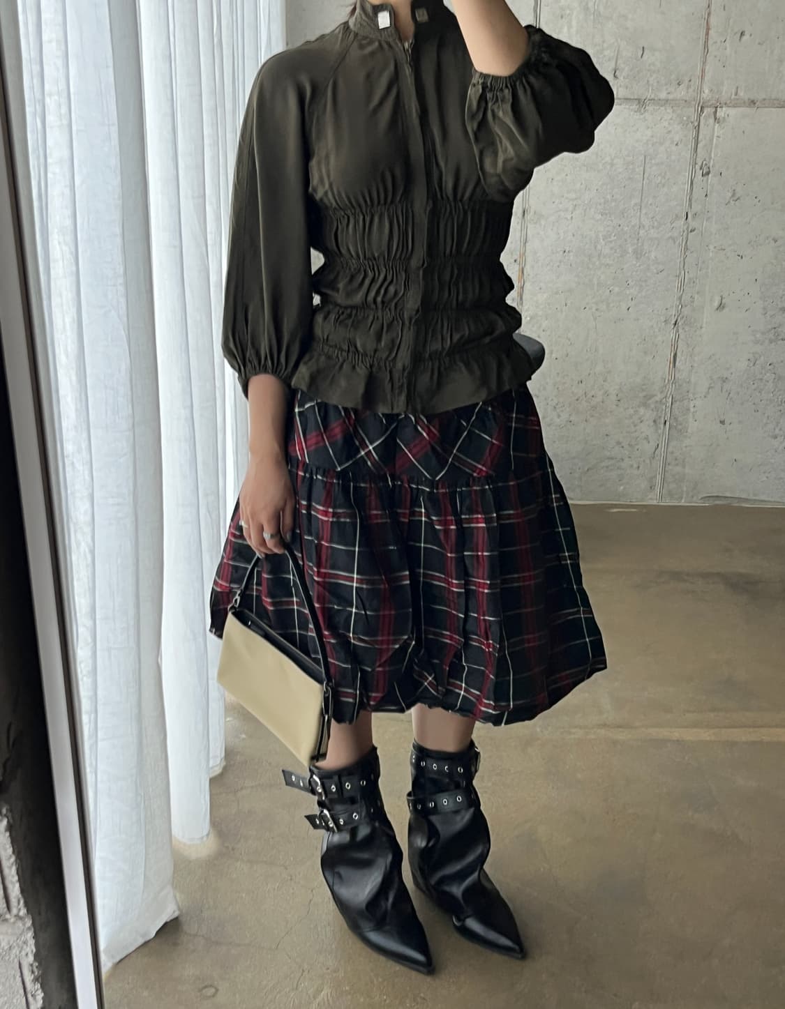 Paola Frani 셔링 자켓 Made in Italy 상품이미지3