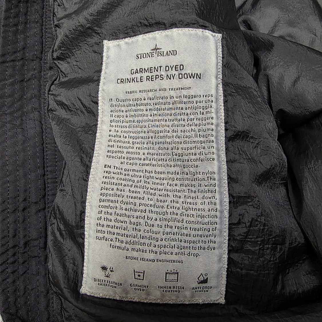 {클로젯}[M]스톤아일랜드 크링클랩스 숏 다운 패딩 자켓 상품이미지6
