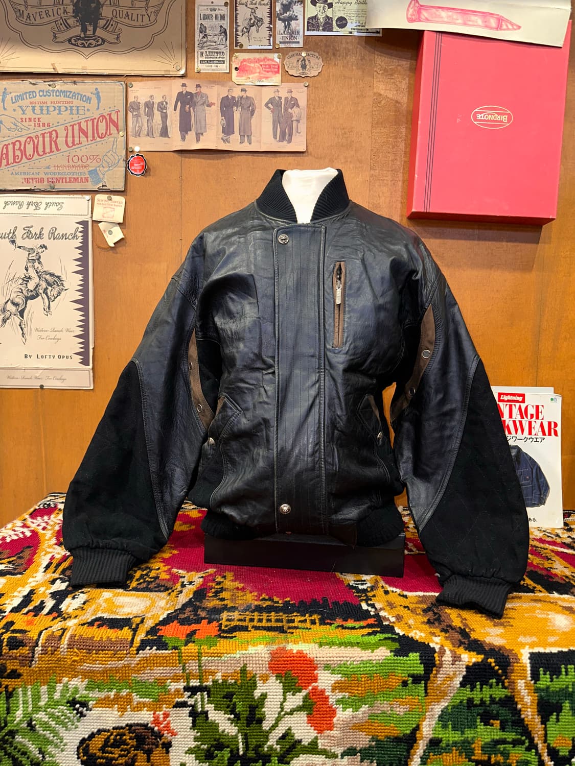 ( L-XL ) 가죽자켓 레더자켓 항공점퍼 항공자켓 빈티지가죽 양가죽 상품이미지3